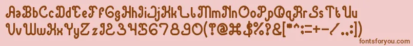 GreenAvocadoBold Font – Brown Fonts on Pink Background