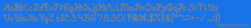 GreenAvocadoBold Font – Gray Fonts on Blue Background