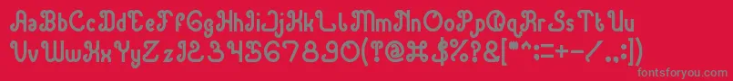 GreenAvocadoBold Font – Gray Fonts on Red Background