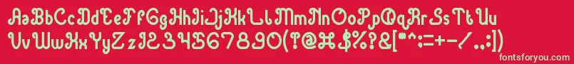 GreenAvocadoBold Font – Green Fonts on Red Background