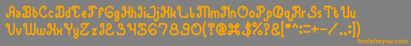 GreenAvocadoBold Font – Orange Fonts on Gray Background