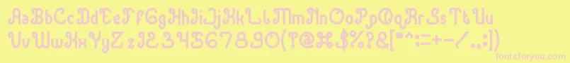 GreenAvocadoBold Font – Pink Fonts on Yellow Background