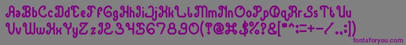 GreenAvocadoBold Font – Purple Fonts on Gray Background