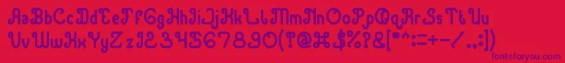 GreenAvocadoBold Font – Purple Fonts on Red Background