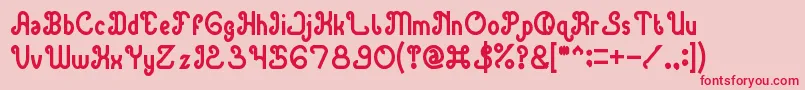 GreenAvocadoBold Font – Red Fonts on Pink Background