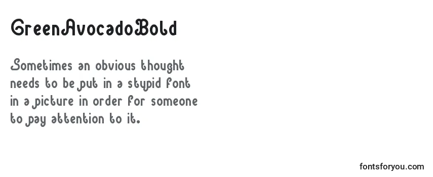 GreenAvocadoBold-fontti