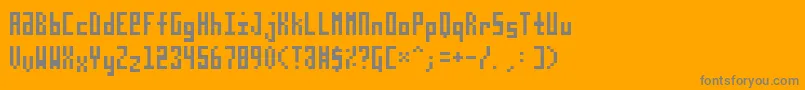 TpfPloxx Font – Gray Fonts on Orange Background