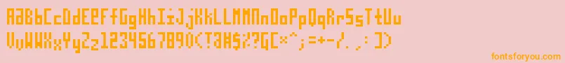 TpfPloxx Font – Orange Fonts on Pink Background