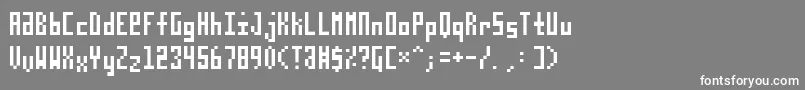 TpfPloxx Font – White Fonts on Gray Background