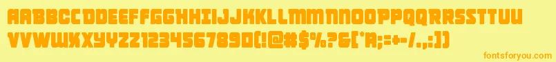 Victorycomicscond Font – Orange Fonts on Yellow Background