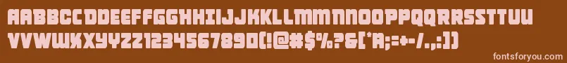 Victorycomicscond-Schriftart – Rosa Schriften auf braunem Hintergrund