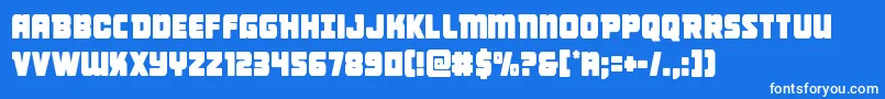 Victorycomicscond Font – White Fonts on Blue Background