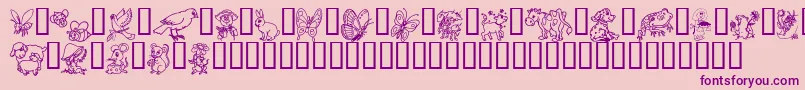 Critters1dcSemibold Font – Purple Fonts on Pink Background