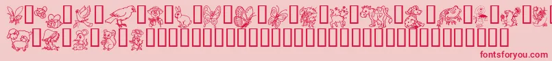 Critters1dcSemibold Font – Red Fonts on Pink Background