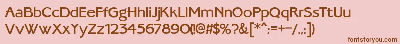 Ambassad Font – Brown Fonts on Pink Background