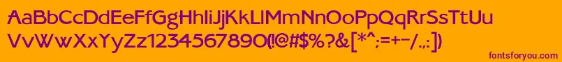Ambassad Font – Purple Fonts on Orange Background