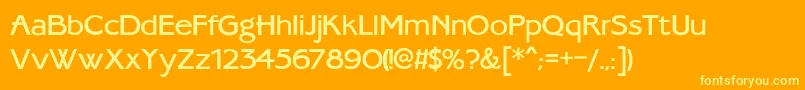 Ambassad Font – Yellow Fonts on Orange Background