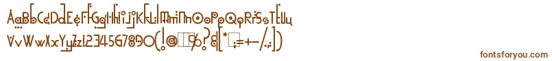 KingthingsLinearK Font – Brown Fonts on White Background