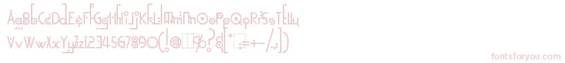 KingthingsLinearK Font – Pink Fonts on White Background
