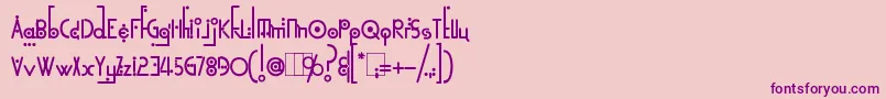 KingthingsLinearK Font – Purple Fonts on Pink Background