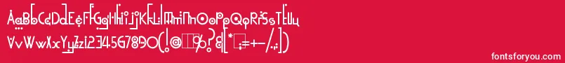 KingthingsLinearK Font – White Fonts on Red Background
