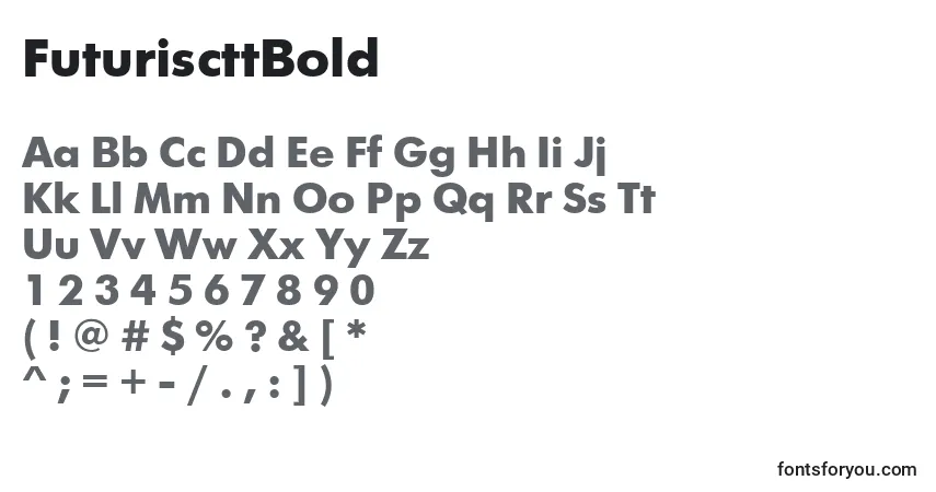 Fuente FuturiscttBold - alfabeto, números, caracteres especiales