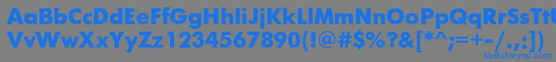 FuturiscttBold Font – Blue Fonts on Gray Background