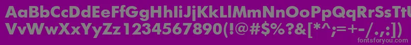 FuturiscttBold Font – Gray Fonts on Purple Background