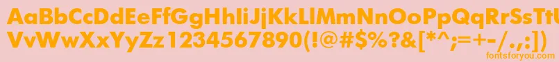 FuturiscttBold Font – Orange Fonts on Pink Background