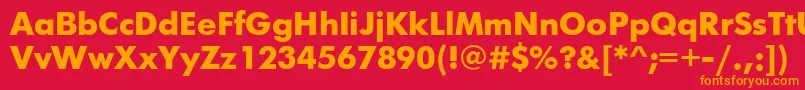 FuturiscttBold Font – Orange Fonts on Red Background