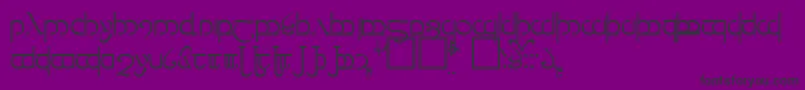 Шрифт TengwarVer.3 – чёрные шрифты на фиолетовом фоне