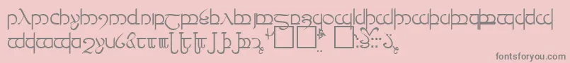 TengwarVer.3 Font – Gray Fonts on Pink Background