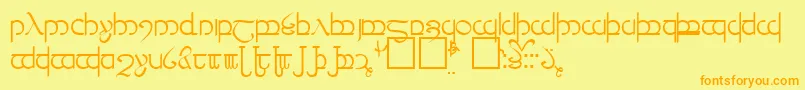 fuente TengwarVer.3 – Fuentes Naranjas Sobre Fondo Amarillo