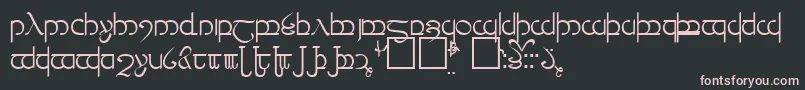 TengwarVer.3-Schriftart – Rosa Schriften auf schwarzem Hintergrund