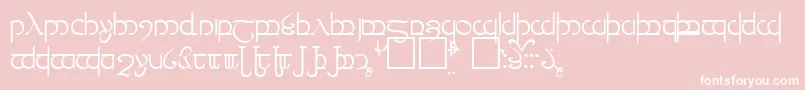 TengwarVer.3 Font – White Fonts on Pink Background