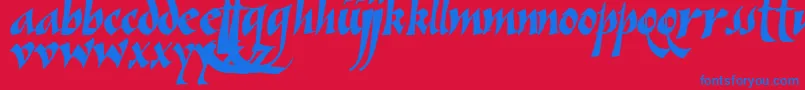 フォントVein ffy – 赤い背景に青い文字