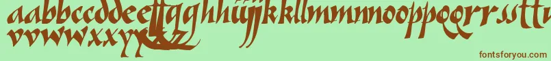 Czcionka Vein ffy – brązowe czcionki na zielonym tle