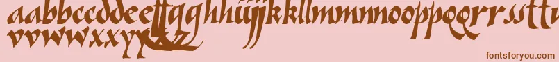 Vein ffy Font – Brown Fonts on Pink Background