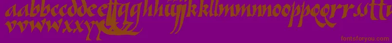 Vein ffy Font – Brown Fonts on Purple Background