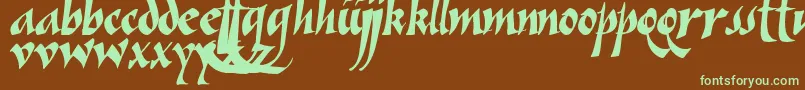 Шрифт Vein ffy – зелёные шрифты на коричневом фоне