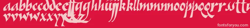 Vein ffy Font – Pink Fonts on Red Background