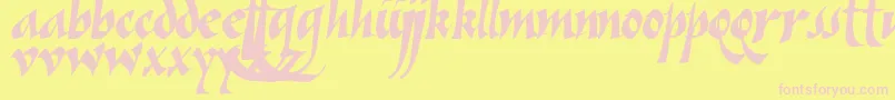 Шрифт Vein ffy – розовые шрифты на жёлтом фоне