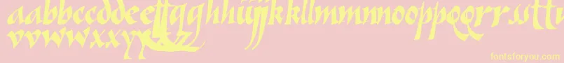 Vein ffy Font – Yellow Fonts on Pink Background