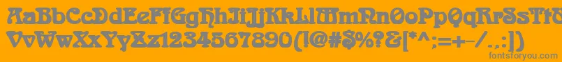 AidanBold Font – Gray Fonts on Orange Background