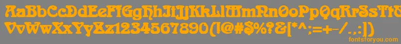 AidanBold Font – Orange Fonts on Gray Background