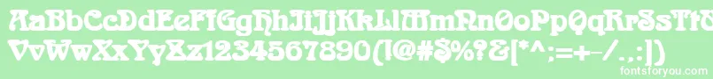 フォントAidanBold – 緑の背景に白い文字