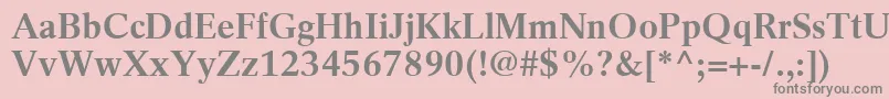 フォントRotationLtBold – ピンクの背景に灰色の文字