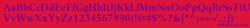 Шрифт RotationLtBold – фиолетовые шрифты на красном фоне