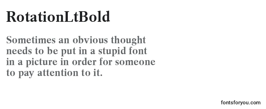 Review of the RotationLtBold Font