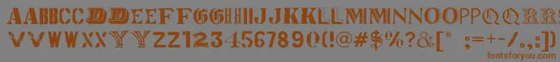 Worldtour Font – Brown Fonts on Gray Background